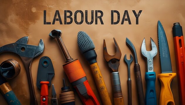 A welder at work on Labour Day, creating sparks in a workshop