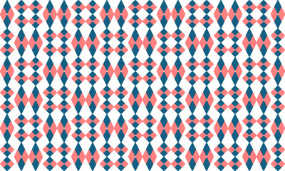 Obraz premium seamless geometric pattern, Seamless geometric diamond pattern in two tone blue and pink diamond checkerboard, chessboard seamless Repeat seamless pattern design for fabric printing or background