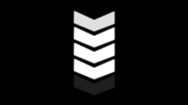 Soft White Minimalist Downward Arrow Icon