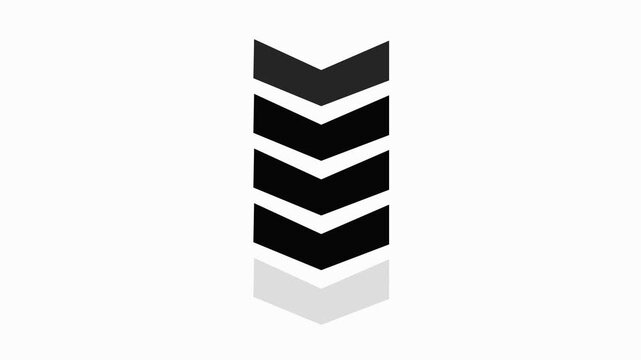 Minimalist Black and White Downward Arrow