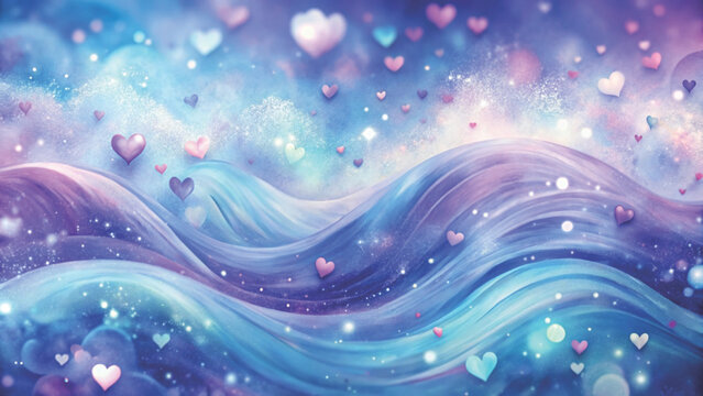 Pastel abstract background with soft wavy layers background 