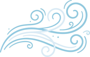 Naklejka premium Cute wind cloud weather icon flat vector illustration