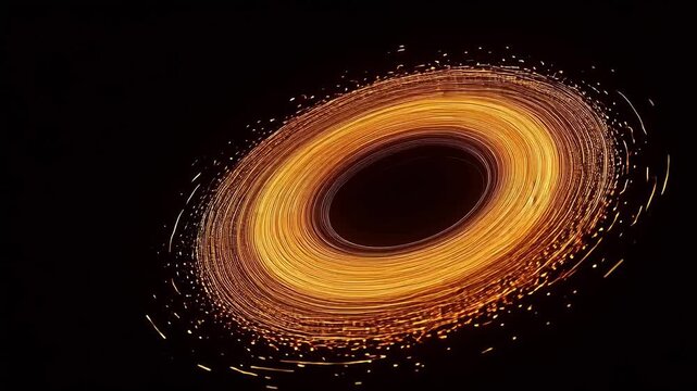 Abstract glowing circular light pattern