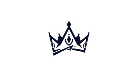 Fototapeta premium Elegant Crown Emblem Design - Royal Symbol for Branding and Identity