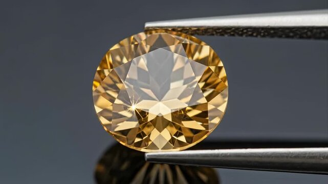 Gemstone held with forceps