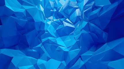 Obraz premium Blue abstract crystal low poly background with geometric polygon texture