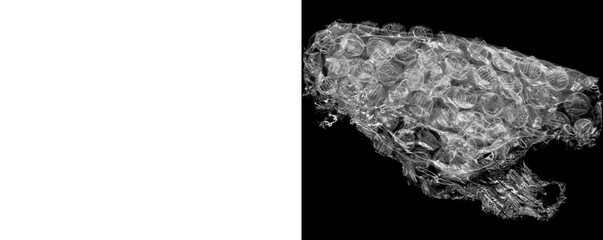 Transparent bubble wrap plastic texture isolated on background for design. © Creative Png