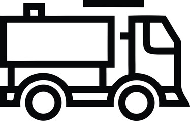 Naklejka premium Compact utility tanker truck for liquid delivery and municipal service operations