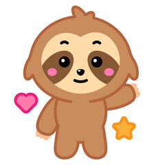 Obraz premium Cute Sloth Illustration