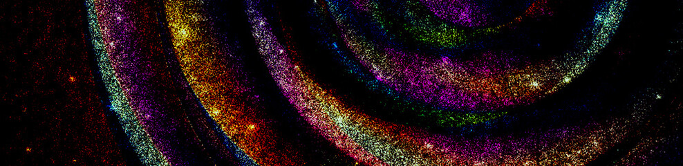 Fond spatial abstrait lumineux avec atmosphère d’univers profond, idéal pour fonds d’écran. © enatabackground
