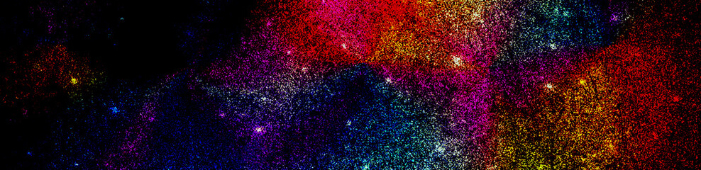 Fond céleste sombre avec particules brillantes, parfait pour graphismes futuristes. © enatabackground