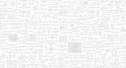 Obraz premium Subtle abstract background with mathematical formulas, scientific equations, and grid lines for technology, education, and business concepts, data visualization