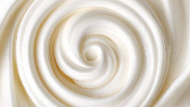 4K video of a vanilla milk swirl texture. A soft abstract background for promos, motion videos, or concept videos. Can also be used to promote food and beverage products on social media.