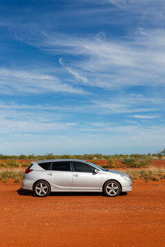 car in the Western Australian outback 