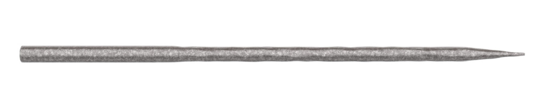 3d render of a galvanized steel lightning rod for outdoor protection, featuring highly detailed rough metallic texture, sharp pointed tip, and photorealistic zinc coating for architectural safety,