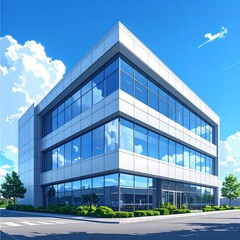 Fototapeta premium Modern Glass Office Building