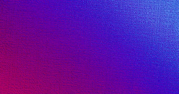 Seamless Vibrant Texture Abstract Background. Slow smooth seamless loop rotation of textured surface withpattern shifting from red to purple to blue under gradient lighting.