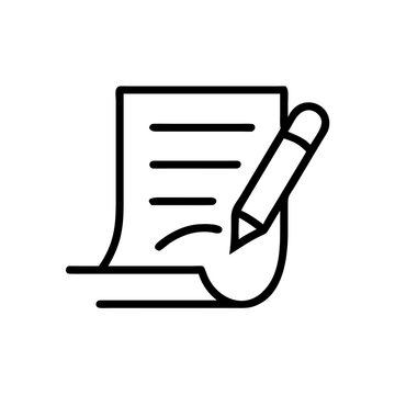 Hand writing on paper with pencil, concept of note taking and communication