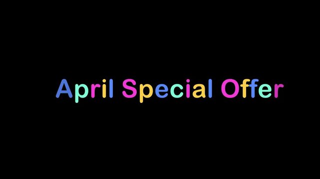 April Special Offer Sale Promotion Background Animation for Seasonal Marketing and Advertising