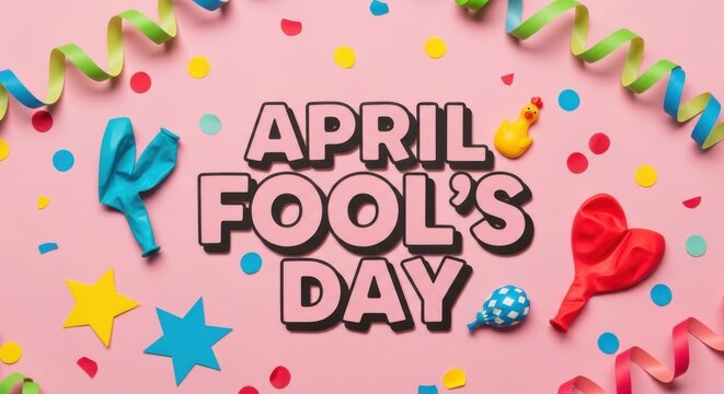 Cheerful Hoax theme Bright Jest design Whimsical Trick concept Silly Gag art Festive Farce graphic Playful april fools Wallpaper Background image