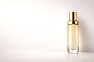 Fototapeta premium Luxury Skincare Bottle with Clean Negative Space – Ultra-Detailed Product Shot