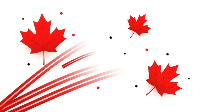 Vibrant red maple leaves celebrating canada day with patriotic flair and national pride