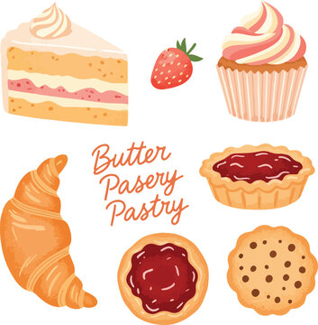 Sweet Strawberry Pastry and Bakery Set for Mother's Day Celebration