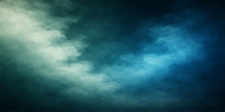 A dramatic summer cloudscape featuring white clouds and dark storm light across a blue sky background captures the changing nature of weather from a bright day to an overcast thunderstorm