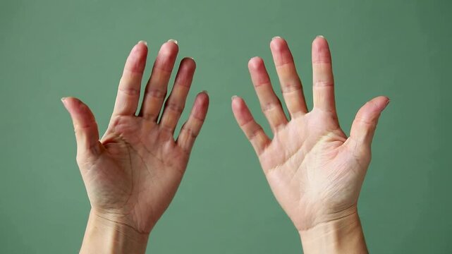 Female Hands Gesture Collection for Touch Devices on Chroma Key