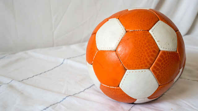 Orange and White Soccer Ball