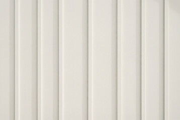 Obraz premium Clean minimalist background of off white vertical board and batten wall siding
