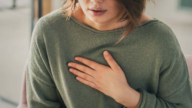 Woman with shortness of breath
