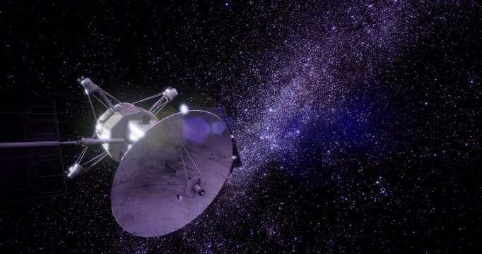 Magellan spacecraft is actively exploring space, capturing stunning views of distant stars and cosmic phenomena. The intricate design and technology enable deep space research.