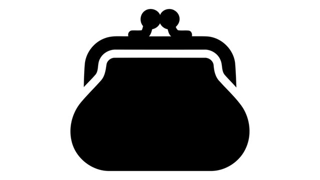 Icon of a classic coin purse for storing loose change