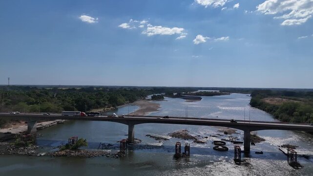 San Marcos Lempa bridge over Lempa River in El Salvador, infrastructure, economic development