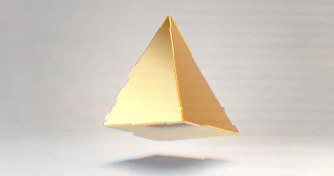 3D element or simple isolated golden shape
