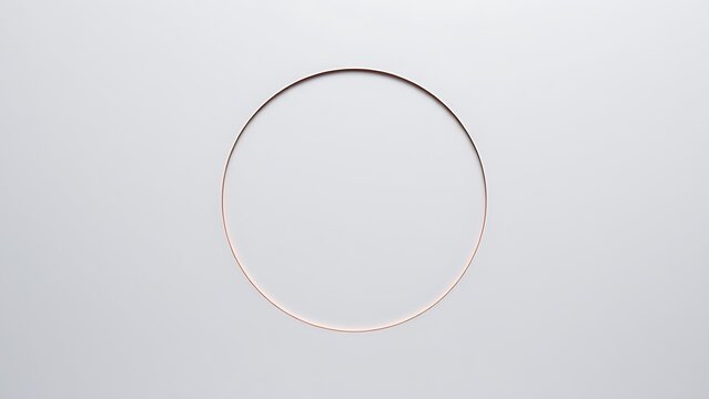 decimal. A geometric circle with a sharp gap, the imperfection in red on a minimalist background. wellbeing guides, coaching materials, designed for mental health education and mindfulness programs.