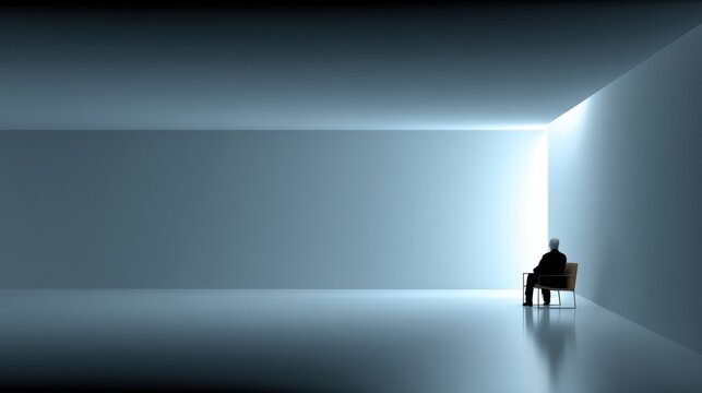 Solitary Reflection - Minimalist Composition