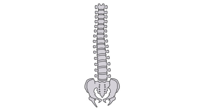 Human spine and pelvis anatomy.
