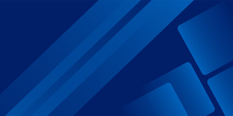 Obraz premium Abstract blue background with glowing geometric lines. Modern blue gradient square shape design. Futuristic technology concept. Suit for brochure, corporate, website, poster, banner, cover modern