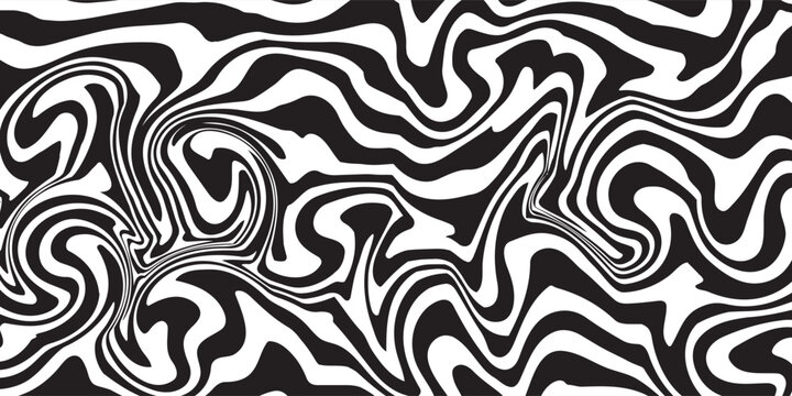 Abstract hypnotic spinning lines background. Black and white vertical tunnel wallpaper. Psychedelic twisted stripes pattern. Spiral template for posters, banners, cover. Vector optical illusion