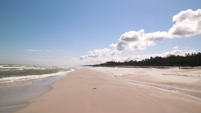 Huge beach in Stilo. Northern Poland.