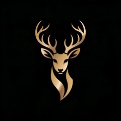 Fototapeta premium Lion head vector illustration with wildlife and antler design