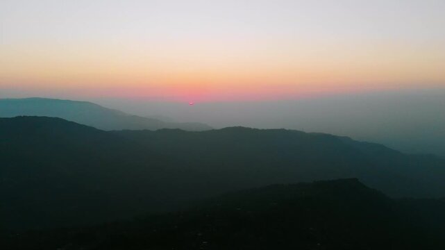 First sunrise from Shree Antu Nepal , Good Morning , Morning sunrise Drone shot