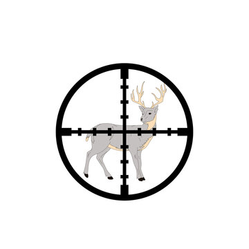 Deer Target Crosshair Illustration