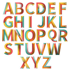 Fototapeta premium Bevel Alphabets with Grain