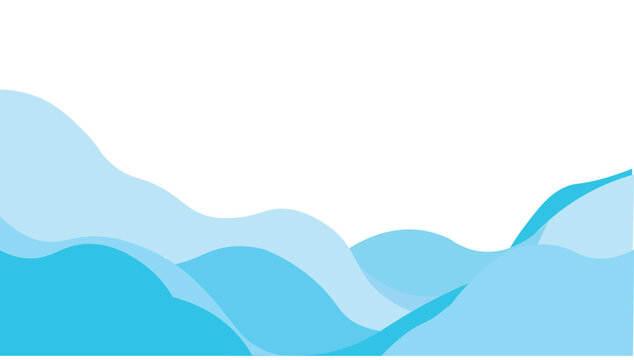 Abstract Ocean Wave Background in Smooth Flow Design, Modern Blue Wave Design Background with Minimal Abstract Curves