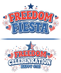 Obraz premium 4th Of July T Shirt Print Template