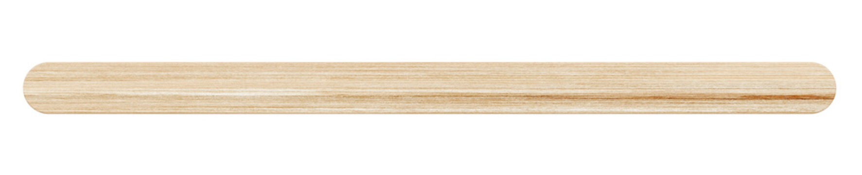 high quality 3d realistic render of a wooden wax stick featuring detailed grain textures and smooth rounded edges under studio lighting for cosmetic or medical visualization.