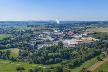 Fototapeta premium Blick ins Donautal bei Ehingen am südlichen Rand der Schwäbischen Alb im Sommer